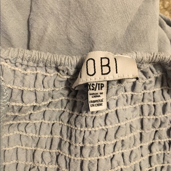 Size XS Light Blue Button Up Dress - Picture 3 of 3